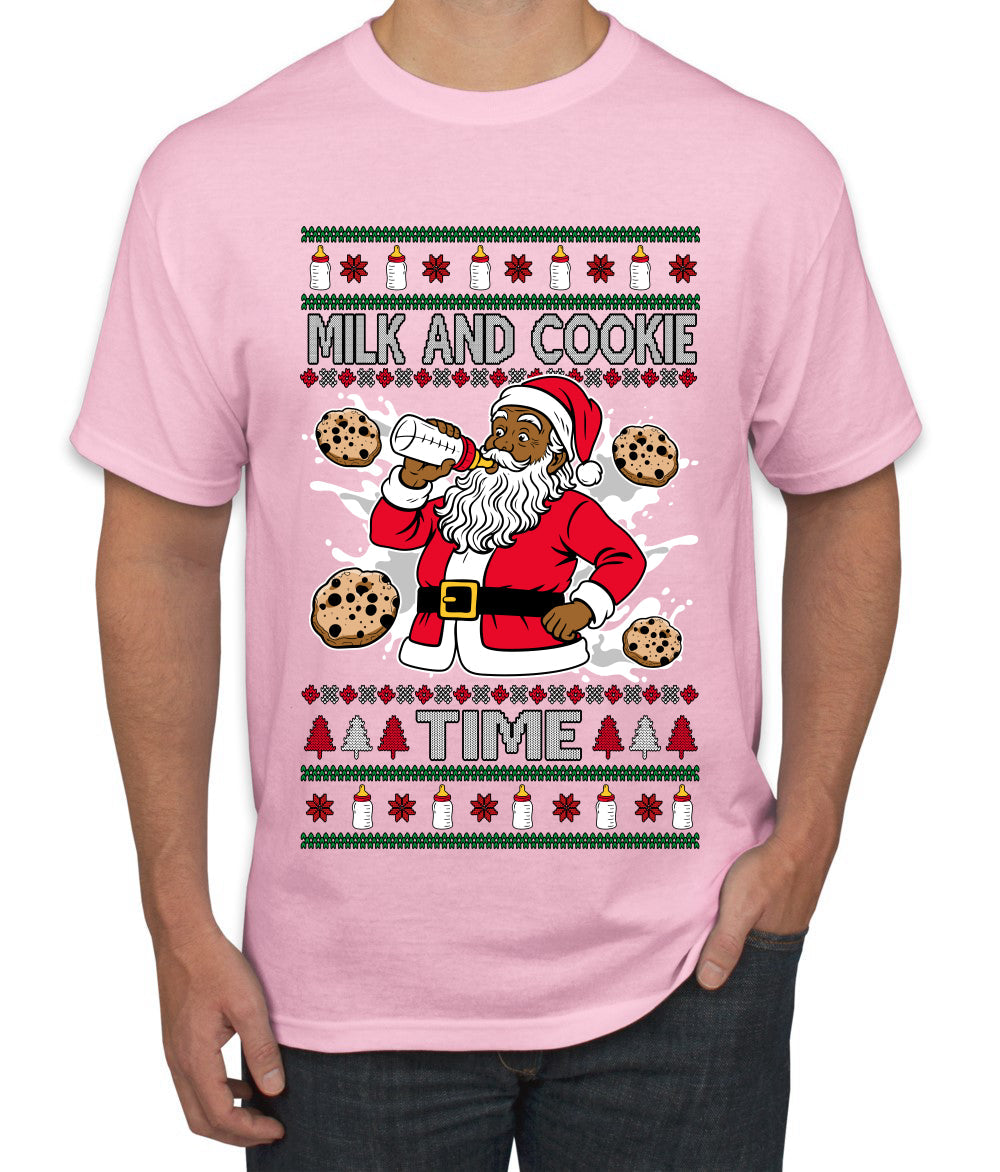 Milk And Cookie Time Christmas Sweater, Ugly Christmas Sweater Men's T-Shirt