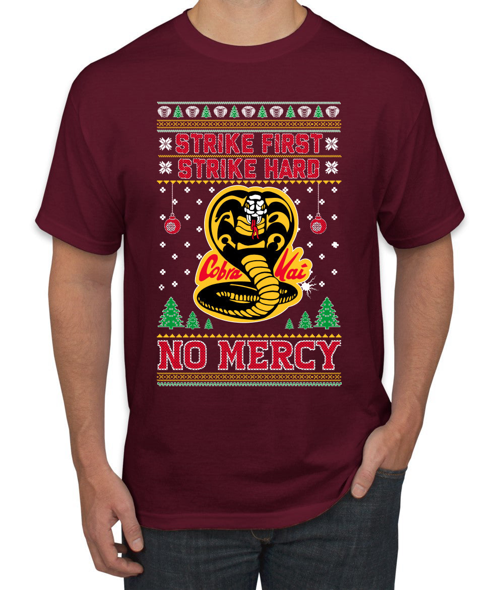 Strike First Strike Hard No Mercy Xmas Ugly Christmas Sweater Men's Graphic T-Shirt