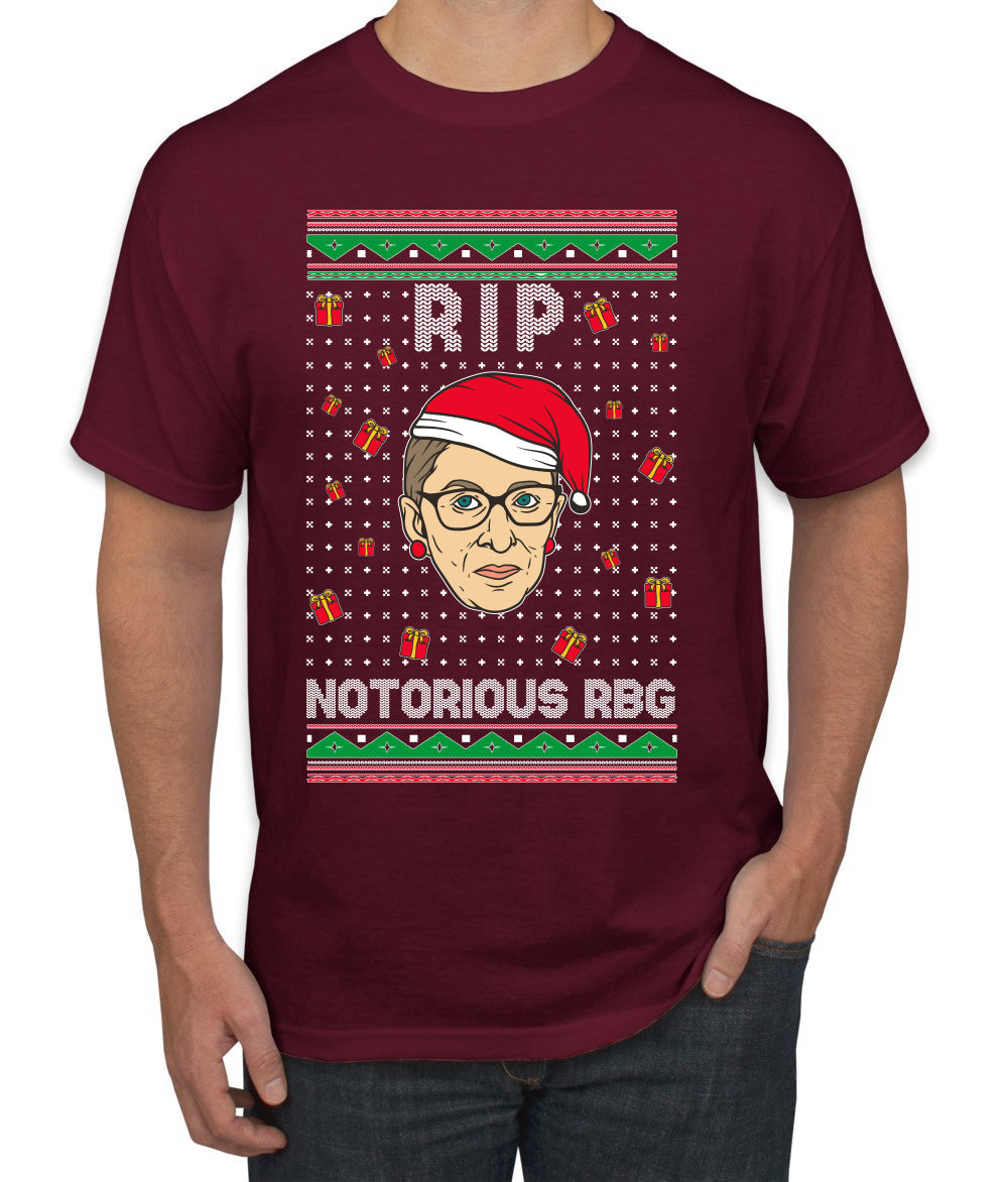 RIP Notorious RBG Ruth Bader Ginsburg Ugly Christmas Sweater Men's Graphic T-Shirt