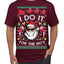 I Do It for the Hos Funny Santa Claus Ugly Christmas Sweater Men's T-Shirt