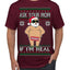 Ask Your Mom If I'm Real Funny, Funny Dirty Inappropriate Censored Santa Claus Ugly Christmas Sweater Men's T-Shirt