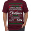 Serial Killer Docs or Christmas Movies Slaying Sleighing Ugly Christmas Sweater Men's T-Shirt