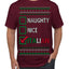 Naughty Nice Italian Funny Italians Italy Colors Ugly Christmas Sweater Men's T-Shirt