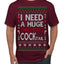 I Need a Huge Christmas Cocktail Funny Dirty Joke Drinking Ugly Christmas Sweater Men's T-Shirt