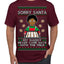 Sorry Santa Dad Never Came Back With Milk, Other Kid, Funny Viral Daddy Left Sad Kid Meme Ugly Christmas Sweater Men's T-Shirt