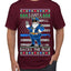 Santa Backs The Blue Pro Police Santa Claus Ugly Christmas Sweater Men's T-Shirt