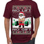 No Lift No Gift Fitness Workout Santa Ugly Christmas Sweater Men's T-Shirt