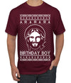 Birthday Boy Jesus Christ Ugly Christmas Sweater Men's T-Shirt