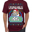 Santa Game Show I'd Like To Solve the Puzzle Wheel Ugly Christmas Sweater Men's T-Shirt