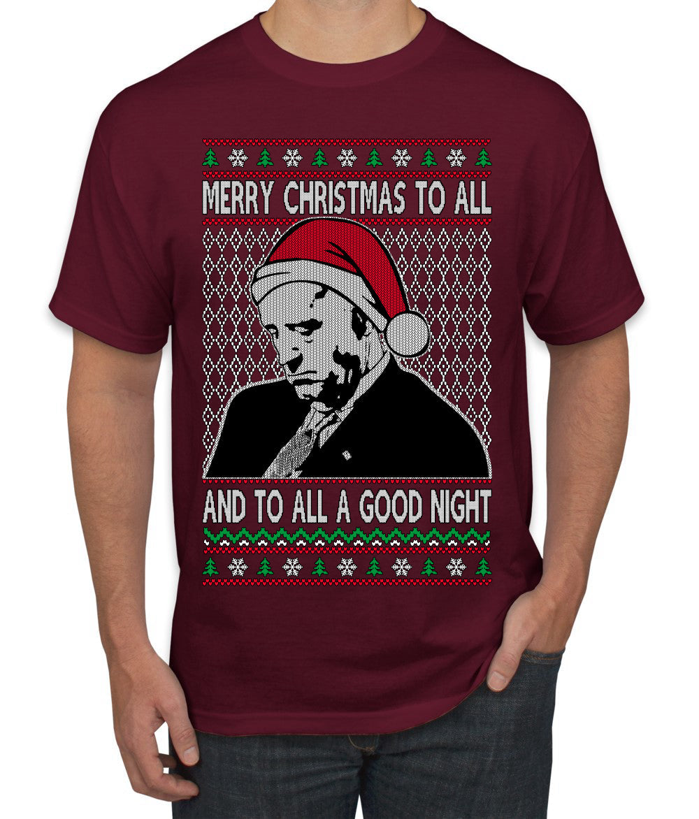 Sleepy Joe Merry Xmas To All And All A Good Night Ugly Christmas Sweater Men's T-Shirt
