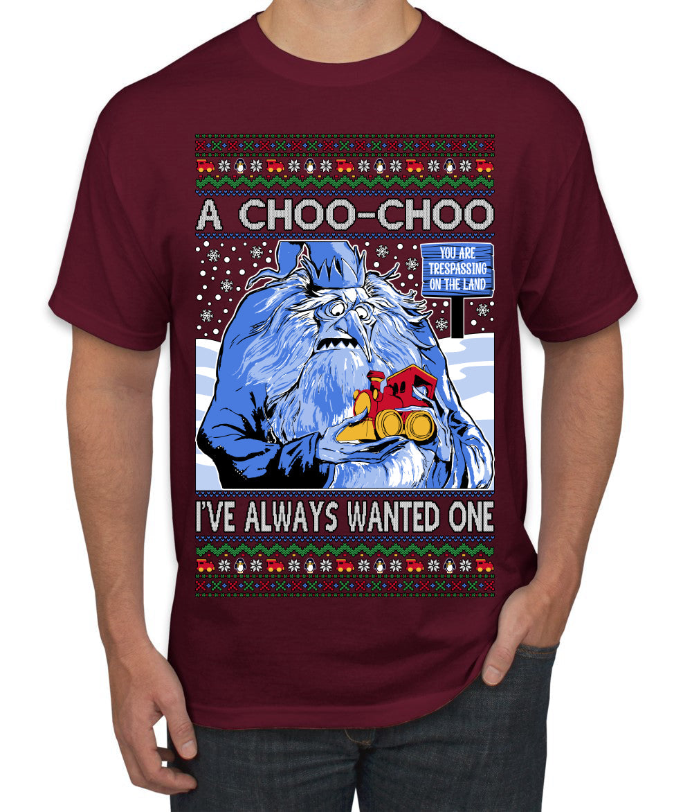A Choo Choo I've Always Wanted One Winter Warlock Movie Ugly Christmas Sweater Men's T-Shirt
