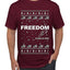Freedom, Charlie Kirk Political Activist, Right Wing, Ugly Christmas Sweater Men's T-Shirt