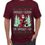 Should I Sleigh Or Should I Go, 80s Rock n' Roll Song, Electric Guitar, Ugly Christmas Sweater Men's T-Shirt