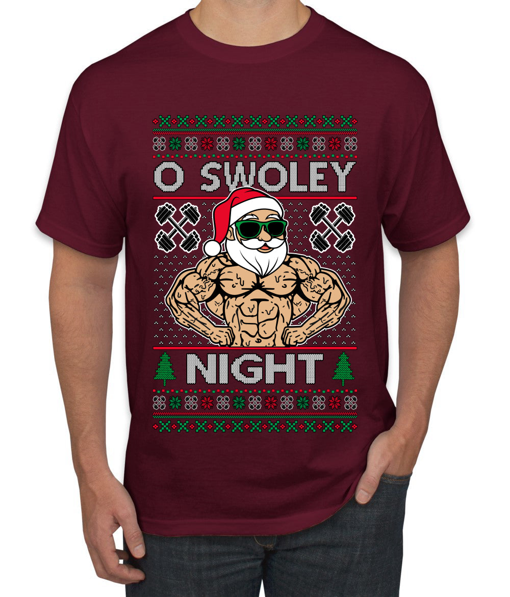 O Swoley Night, Exercise and Fitness Enthusiast, Ugly Christmas Sweater Men's T-Shirt
