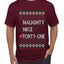 Naughty Nice 41, Simple List, Ugly Christmas Unisex Sweater, Funny Meme, Ugly Christmas Sweater Men's T-Shirt