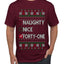 Funny Meme List Naughty, Nice, 41, Ugly Christmas Sweater Men's T-Shirt