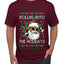 Rollin' Into The Holidays Christmas Sweater, Ugly Christmas Sweater Men's T-Shirt