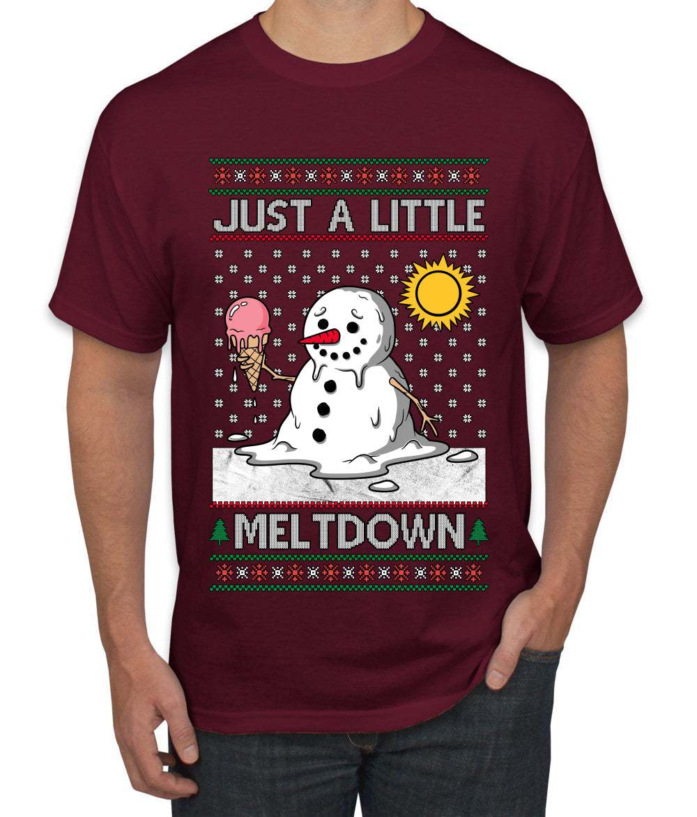 Just A Little Meltdown, Ugly Christmas Sweater Men's T-Shirt