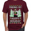 Finding My Happy Holiday, Ugly Christmas Sweater Men's T-Shirt