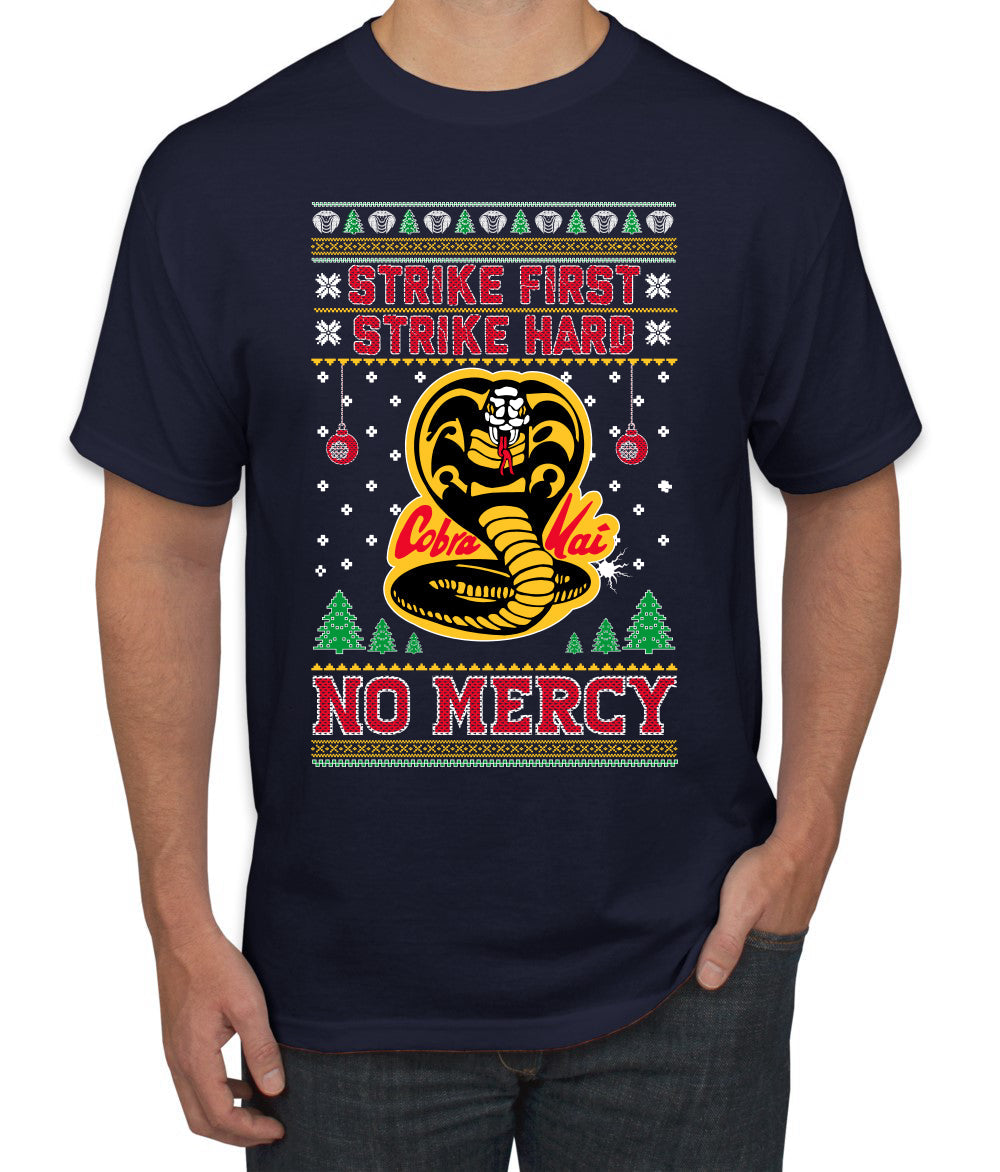 Strike First Strike Hard No Mercy Xmas Ugly Christmas Sweater Men's Graphic T-Shirt