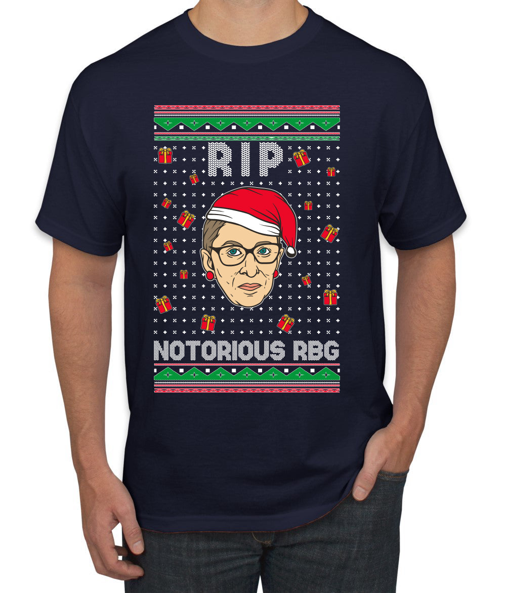 RIP Notorious RBG Ruth Bader Ginsburg Ugly Christmas Sweater Men's Graphic T-Shirt