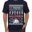 I Prefer Halloween Dancing Skeletons Ugly Christmas Sweater Men's T-Shirt