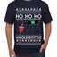 Ho Ho Ho Whole Bottle Wine Spirits Ugly Christmas Sweater Men's T-Shirt