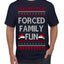 Forced Family Fun, Xmas Holiday Funny Ugly Christmas Sweater Men's T-Shirt