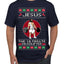 Jesus the Ultimate Deadlifter Funny Ugly Christmas Sweater Men's T-Shirt
