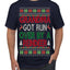 Grandma Got Ran Over by a Reindeer | Classic Xmas Song Holiday Movie Quote Ugly Christmas Sweater Men's T-Shirt