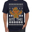 Bite This, Funny Gingerbread Cookie Offensive Inappropriate Middle Finger, F U Ginger Bread Dirty Novelty Xmas Ugly Christmas Sweater Men's T-Shirt