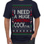 I Need a Huge Christmas Cocktail Funny Dirty Joke Drinking Ugly Christmas Sweater Men's T-Shirt
