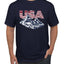 USA Winter Team Sports Fan Collection | USA Flag Mountainscape Sweater, Unisex Men's T-Shirt