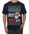 Where My Ho's At? Ugly Christmas Sweater Men's T-Shirt