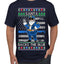 Santa Backs The Blue Pro Police Santa Claus Ugly Christmas Sweater Men's T-Shirt