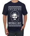 Birthday Boy Jesus Christ Ugly Christmas Sweater Men's T-Shirt