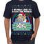 Santa Game Show I'd Like To Solve the Puzzle Wheel Ugly Christmas Sweater Men's T-Shirt