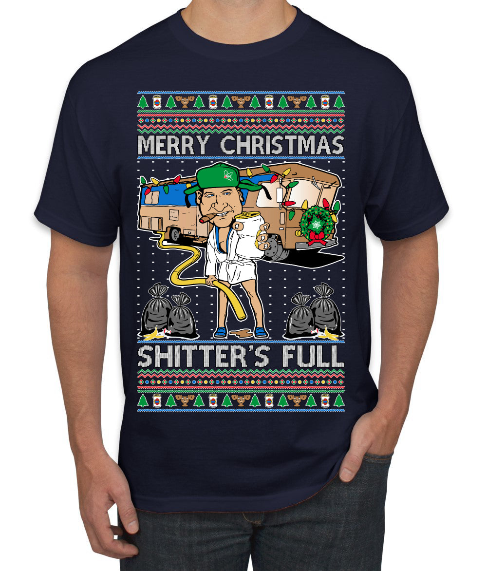Merry Christmas Shitter's Full Ugly Christmas Sweater Men's T-Shirt