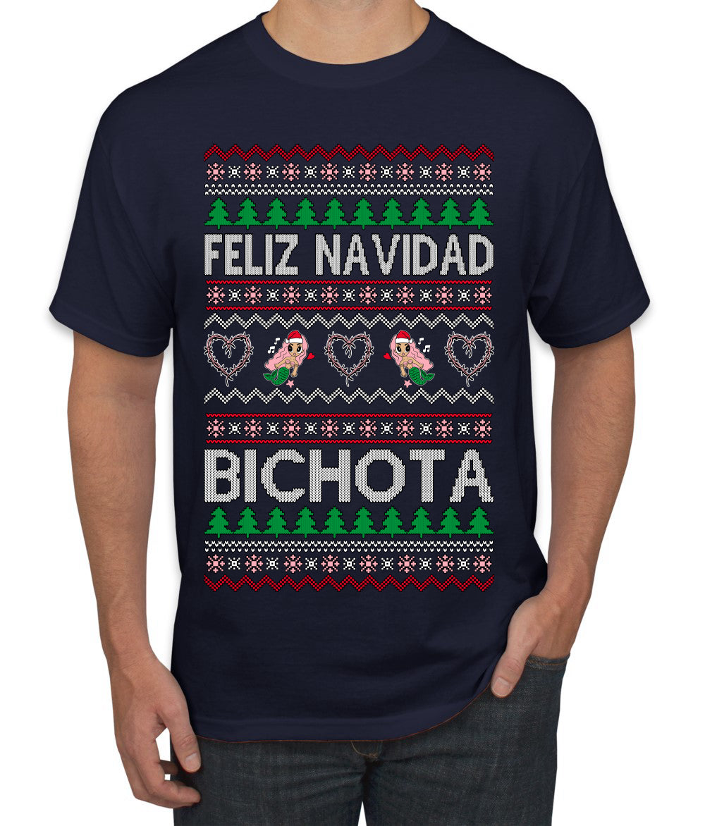 Feliz Navidad Bichota Ugly Christmas Sweater Men's T-Shirt