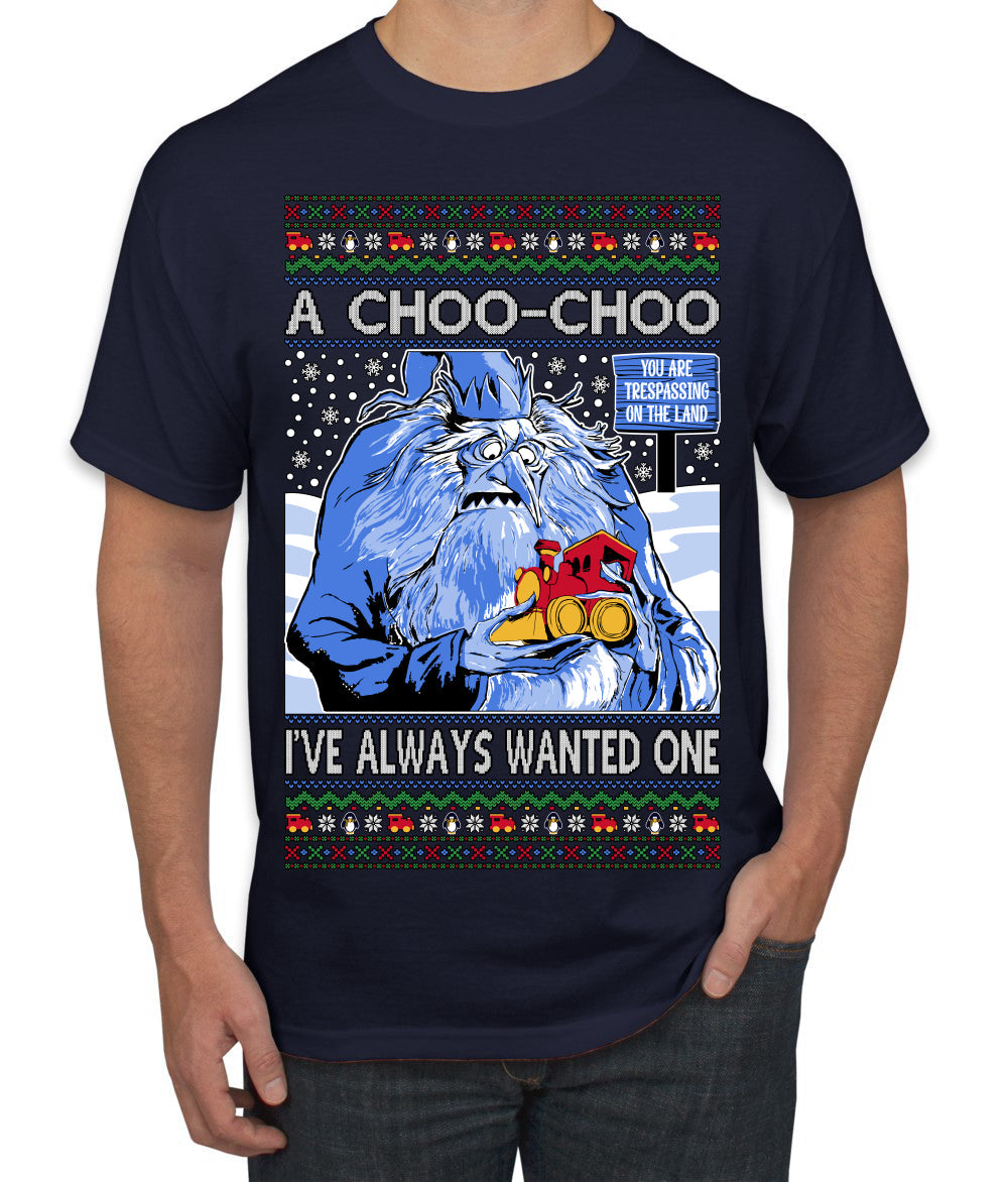 A Choo Choo I've Always Wanted One Winter Warlock Movie Ugly Christmas Sweater Men's T-Shirt