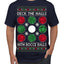 Deck the Halls with Bocce Balls, Funny Classic Italy Italian Sports Ugly Christmas Sweater Men's T-Shirt