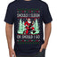Should I Sleigh Or Should I Go, 80s Rock n' Roll Song, Electric Guitar, Ugly Christmas Sweater Men's T-Shirt