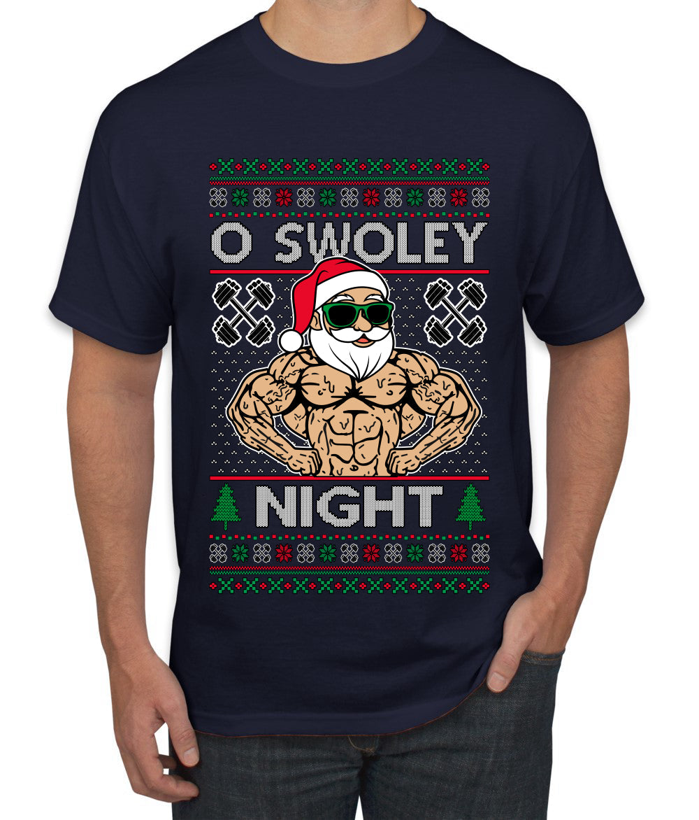 O Swoley Night, Exercise and Fitness Enthusiast, Ugly Christmas Sweater Men's T-Shirt