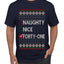 Naughty Nice 41, Simple List, Ugly Christmas Unisex Sweater, Funny Meme, Ugly Christmas Sweater Men's T-Shirt