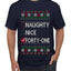 Funny Meme List Naughty, Nice, 41, Ugly Christmas Sweater Men's T-Shirt