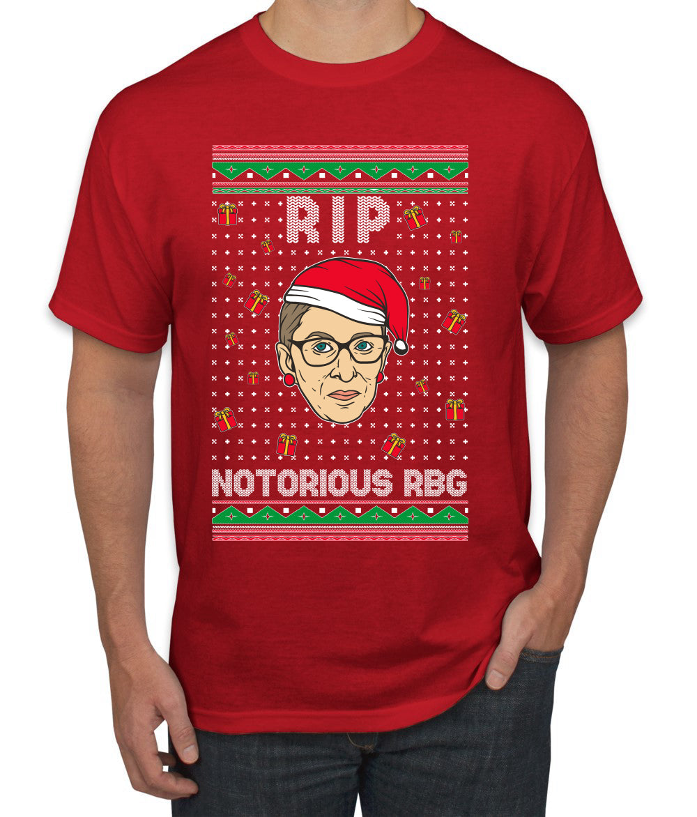 RIP Notorious RBG Ruth Bader Ginsburg Ugly Christmas Sweater Men's Graphic T-Shirt