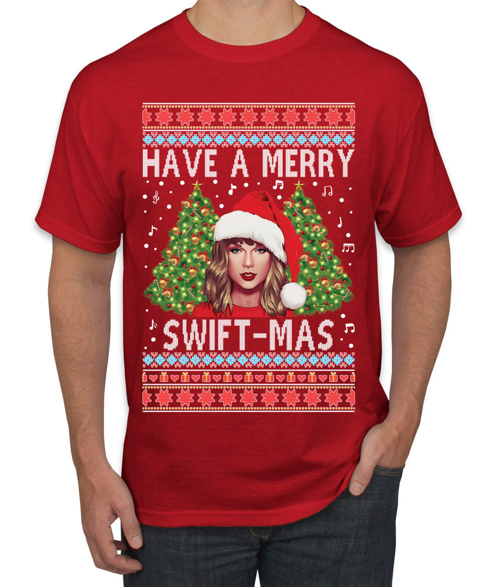 Merry Swiftmas Ugly Christmas Sweater Men's T-Shirt