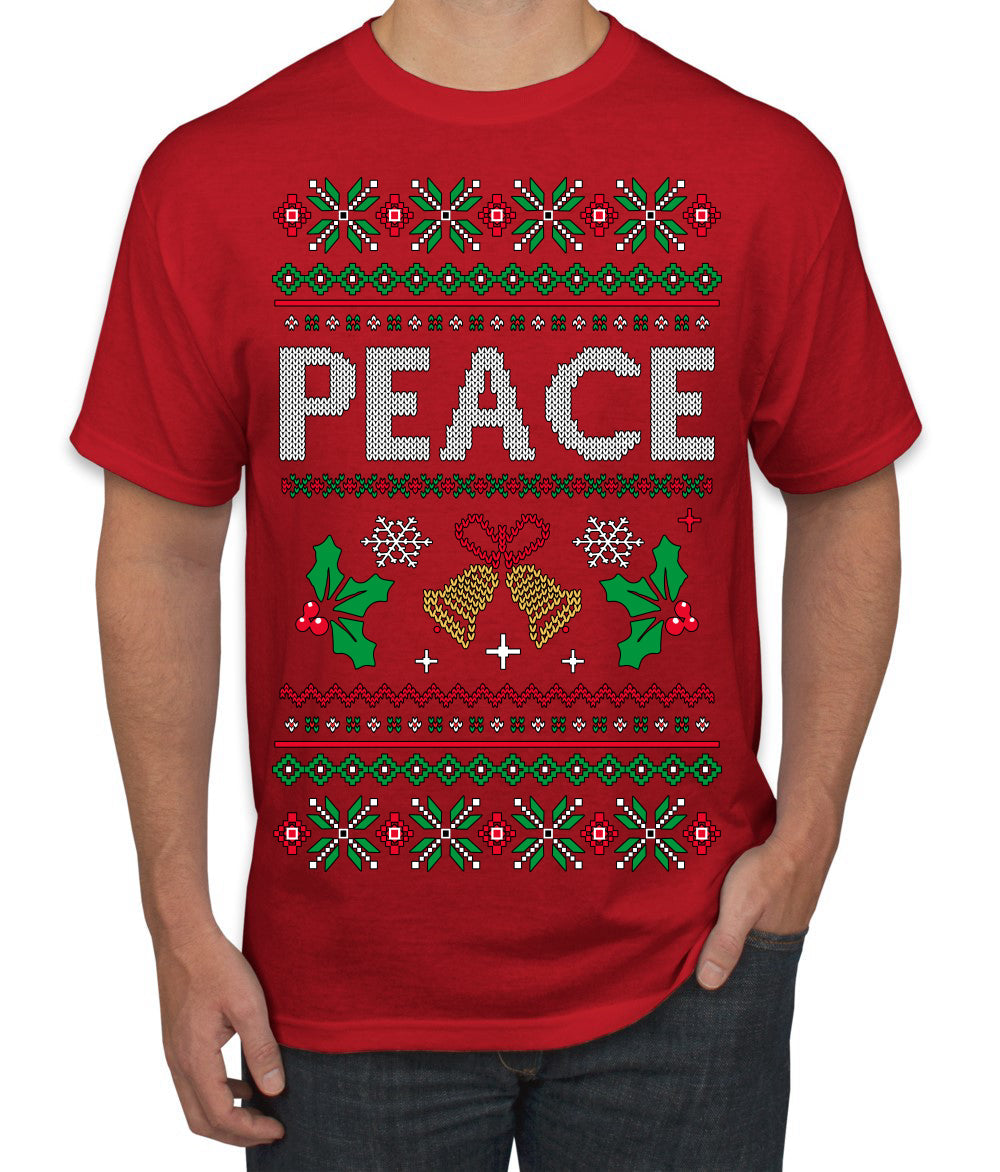 Peace Ugly Christmas Sweater Men's T-Shirt