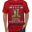 This Christmas RED Remember Everyone Deployed Veteran Ugly Christmas Sweater Men's T-Shirt
