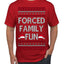 Forced Family Fun, Xmas Holiday Funny Ugly Christmas Sweater Men's T-Shirt